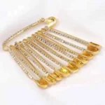 Rhinestone Hijab Pins -White Gold - Image 2