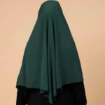Single Layer Khimar with Niqab – Green - Image 4