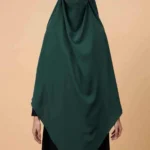 Single Layer Khimar with Niqab – Green