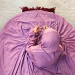 Namaz Chadar With Sleeves - Blushed Lavender - Image 2