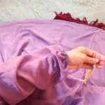 Namaz Chadar With Sleeves - Blushed Lavender - Image 3