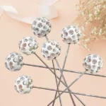 Sparkling Crystal Pins - White