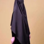 Single Layer Khimar with Niqab – Violet - Image 3