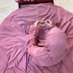 Namaz Chadar With Sleeves - Gentle Pink - Image 3