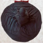 Namaz Chadar With Sleeves - Jet Black - Image 4