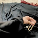 Namaz Chadar With Sleeves - Jet Black - Image 3