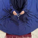 Namaz Chadar With Sleeves - Navy Blue