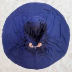 Namaz Chadar With Sleeves - Navy Blue - Image 3