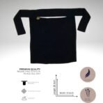 A luxury Imported Saudi niqab laid flat, displaying its elegant shape, color, and fine stitching. Modify.pk