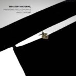 A luxury Imported Saudi niqab laid flat, displaying its elegant shape, color, and fine stitching. Modify.pk