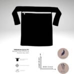 A luxury Imported Saudi niqab laid flat, displaying its elegant shape, color, and fine stitching. Modify.pk