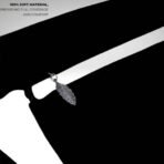 A luxury Imported Saudi niqab laid flat, displaying its elegant shape, color, and fine stitching. Modify.pk