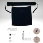 A luxury Imported Saudi niqab laid flat, displaying its elegant shape, color, and fine stitching. Modify.pk