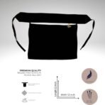 A luxury Imported Saudi niqab laid flat, displaying its elegant shape, color, and fine stitching. Modify.pk