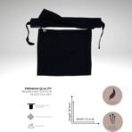 A luxury Imported Saudi niqab laid flat, displaying its elegant shape, color, and fine stitching. Modify.pk