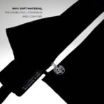 A luxury Imported Saudi niqab laid flat, displaying its elegant shape, color, and fine stitching. Modify.pk