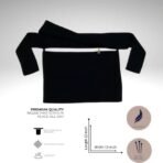 A luxury Imported Saudi niqab laid flat, displaying its elegant shape, color, and fine stitching. Modify.pk