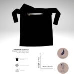 A luxury Imported Saudi niqab laid flat, displaying its elegant shape, color, and fine stitching. Modify.pk